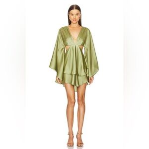 NWT! Michael Costello x REVOLVE Allete Dress in Sage Green